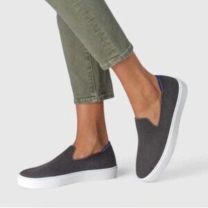 Rothy's Slip On Sneakers in Steel Grey